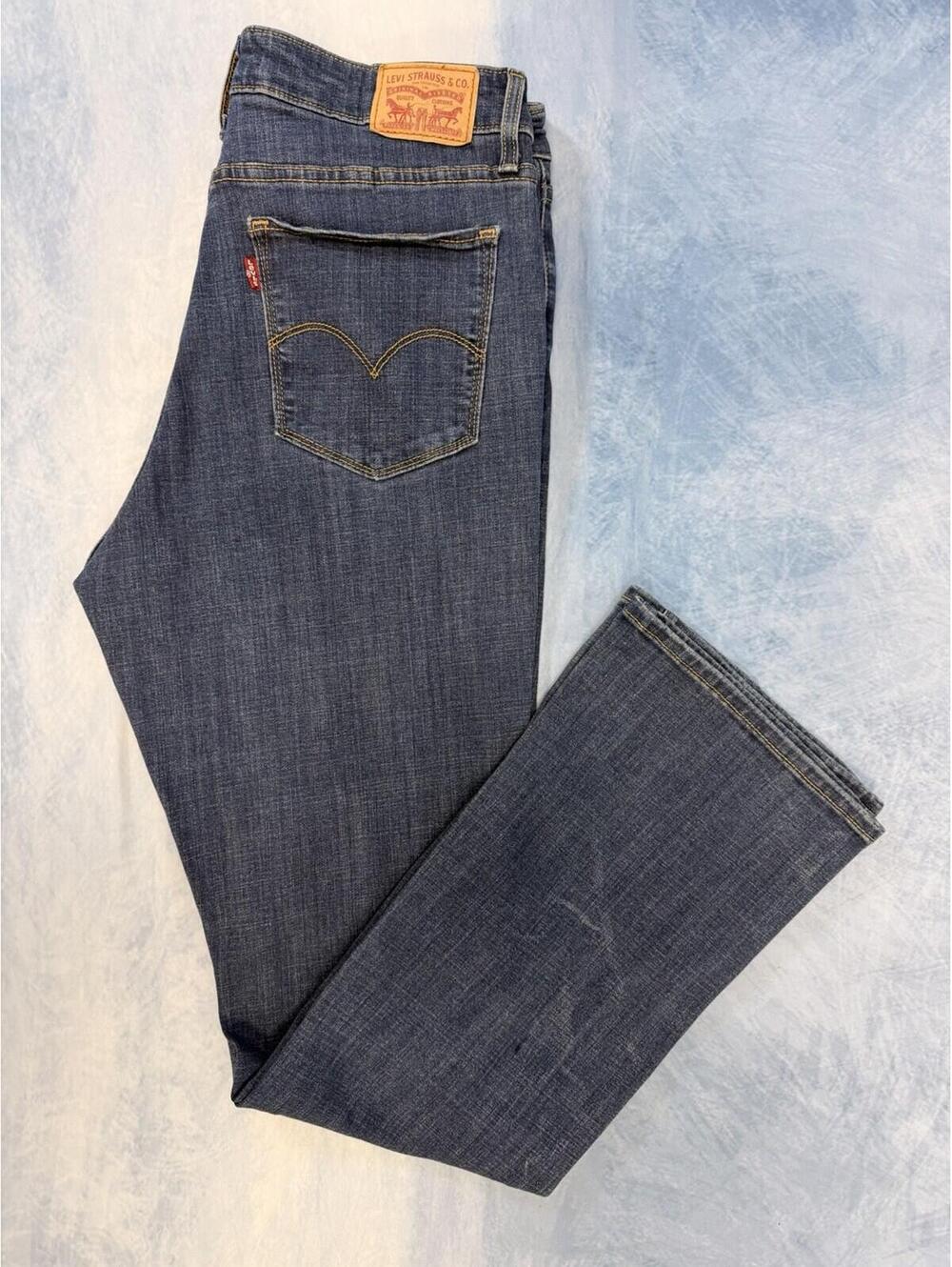 Levis 725 High Rise Bootcut Jeans 32 Women's Dark Blue Wash Size 32 - Picture 4 of 16